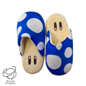 pantuflas hongo azul