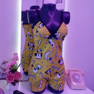 pijama bob esponja talla S-M enterizo tiras