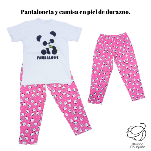 Pijama panda talla plus pantalón