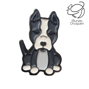 Pin perrito gris