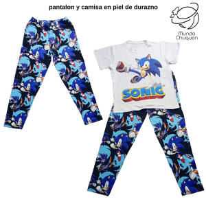 Pijama Sonic talla 12-14niñ@ pantalon