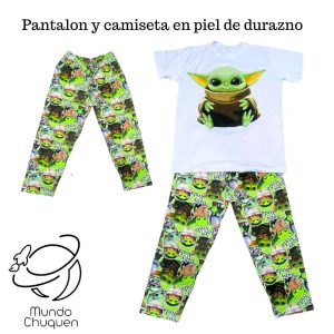 pijama baby yoda talla plus pantalon