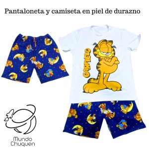 pijama garfield talla M-L unisex pantaloneta