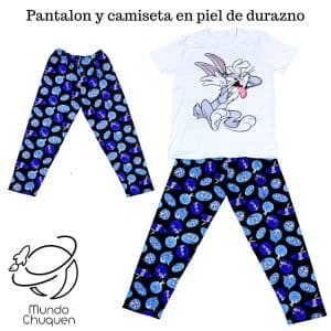 pijama bugs bunny talla S-M unisex pantalón