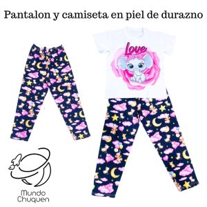 pijama elefante talla 8 niñ@ pantalon
