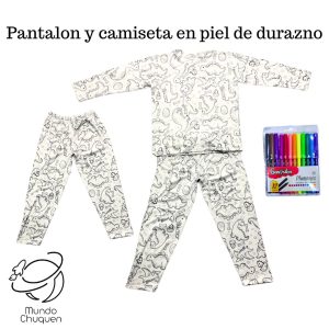 pijama dinosaurios talla 14-16 niñ@ pintar