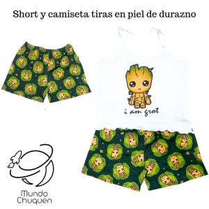 pijama groot talla plus short tiras