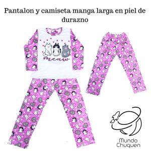 pijama gato talla L-XL pantalon buso