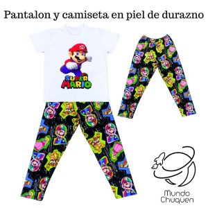 pijama mario bros. talla 16 niñ@ pantalon