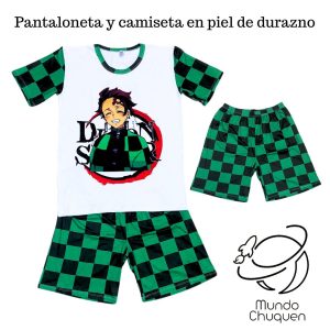 pijama demon slayer talla S-M unisex pantaloneta