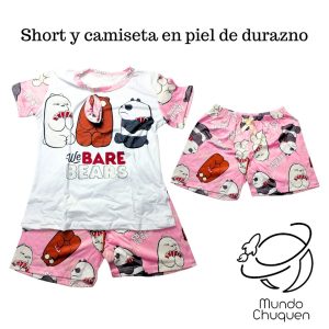 pijama osos escandalosos talla S-M short