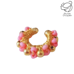 Ear cuff Rosa-dorado