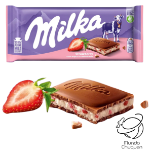 Milka relleno fresas con crema 100 gr