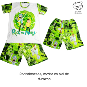 Pijama rick  y morty Talla M-L Unisex pantaloneta