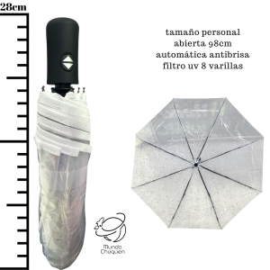 Sombrilla transparente automática personal