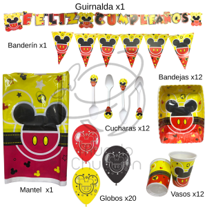 Kit cumpleaños Mickey Mouse