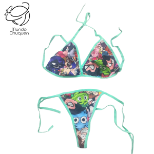 Conjunto top y tanga grandes heroes