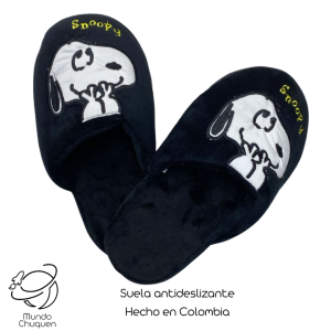 Pantufla Snoopy negras
