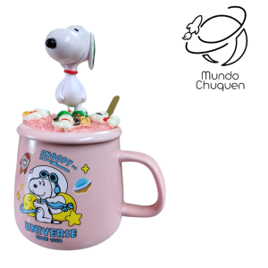 Mug Snoopy tapa figura 3d