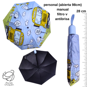 Sombrilla Snoopy personal manual filtro uv