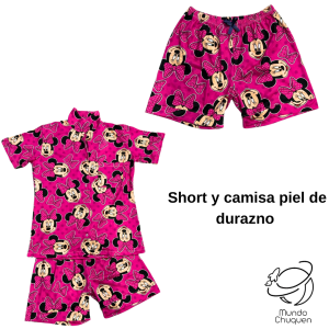 Pijama minnie short Talla L-XL boton