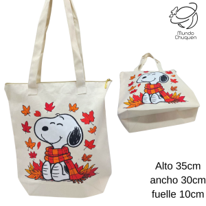 Tote bag cremallera Snoopy