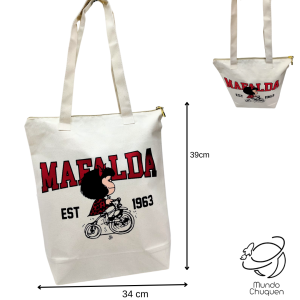 Tote Bag Mafalda con cremallera