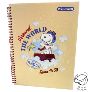 Cuaderno Snoopy argollado