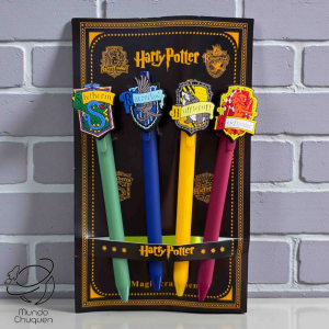 Kit esferos Harry Potter x4