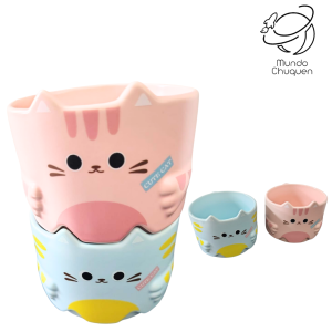mug  chocolatero gato*2