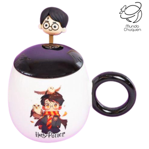 Mug Harry potter con mezclador y tapa
