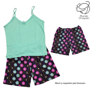 Pijama dona short talla plus