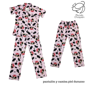 Pijama vaca pantalón talla l-xl botón