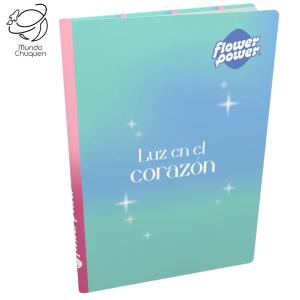 Cuaderno flower power 100 hojas pasta dura