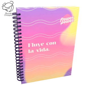 Cuaderno Argollado 5 materias Flower Power