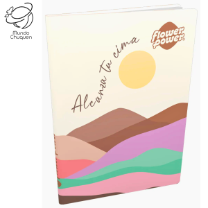 Cuaderno Cosido Pasta Dura Flower Power 10o hojas
