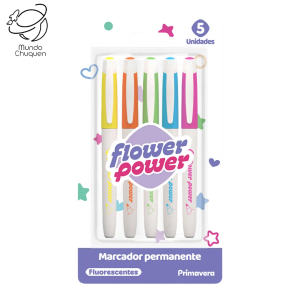 Marcadores permanentes Flower power x5