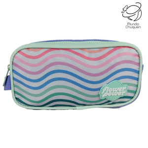 Cartuchera/cosmetiquera Flower power rainbow