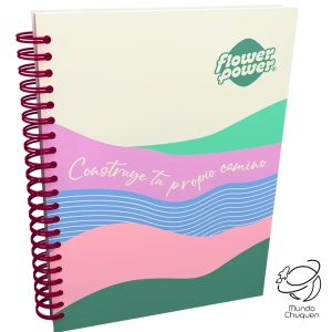 Cuaderno Argollado 7 materias  Flower Power