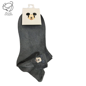 media mickey negra tobillera