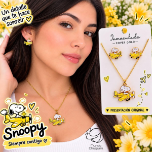 Collar Snoopy avion- covergold