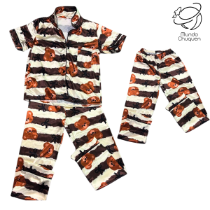 Pijama Ositos Satin Talla M-L