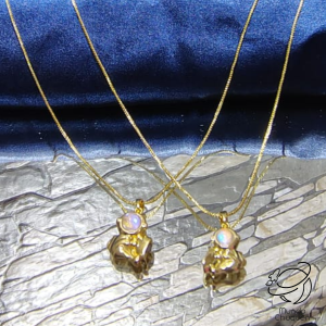 Collar pareja  iman astronauta rodio