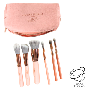Brocha con estuche *6 rostro  rosa