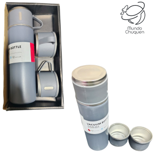 Termo *3 tacitas Gris