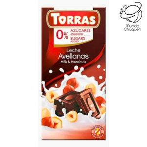 Chocolatina Torras Leche Avellanas 75gr-0%azucar