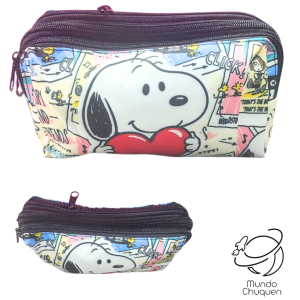 Cartuchera Snoopy 3 cremallera