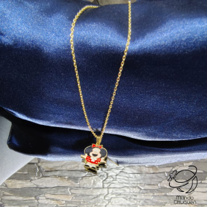 Collar con aretes Mafalda acero