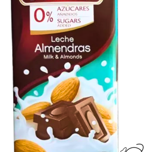 Chocolatina Torras Leche Almendras 75gr-0%azucar