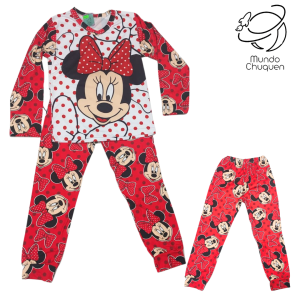 Pijama Minnie manga larga talla 12-14